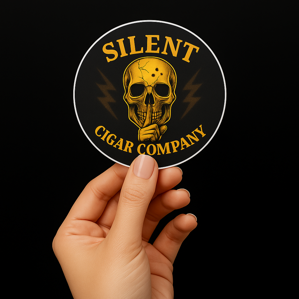 Silent Cigar Company 3 inch Vinyl Stickers (Matte)